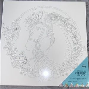 Horse coloring canvas